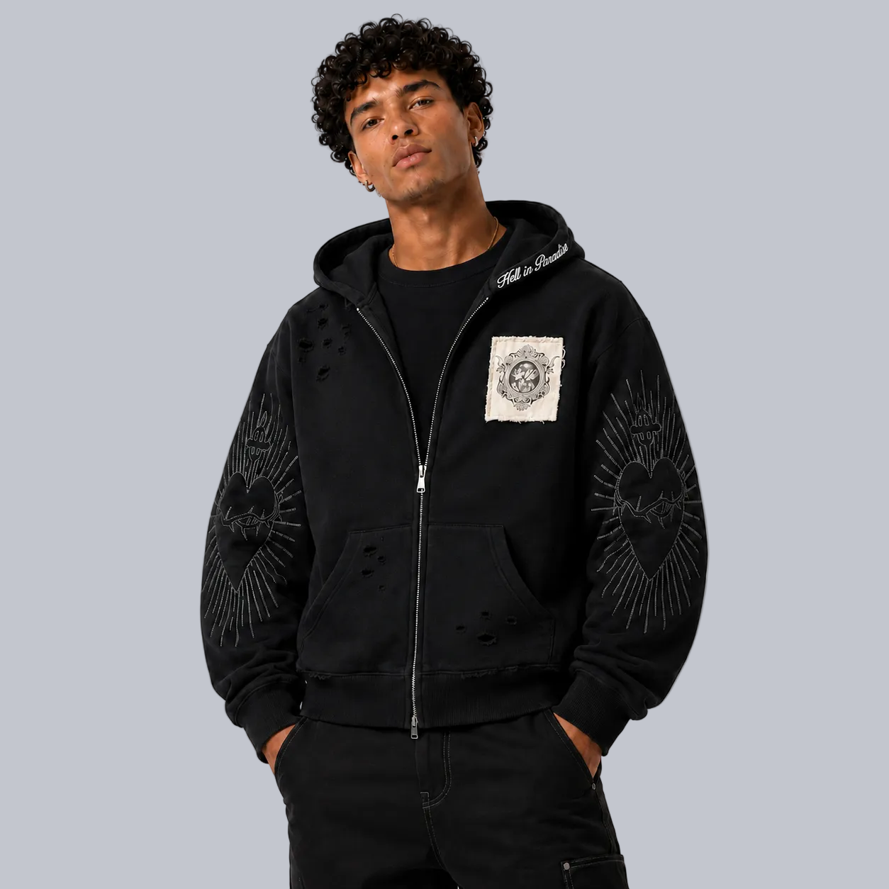 Hoodie Harajuku HELL IN PARADISE