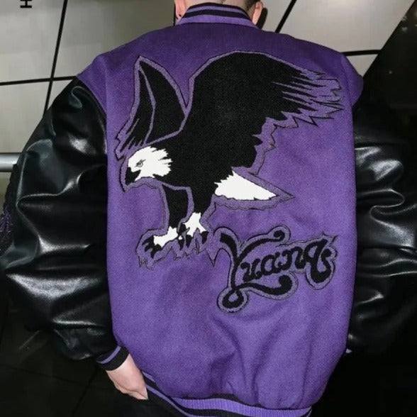 Violet varsity jacket