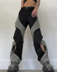 Black and gray pants