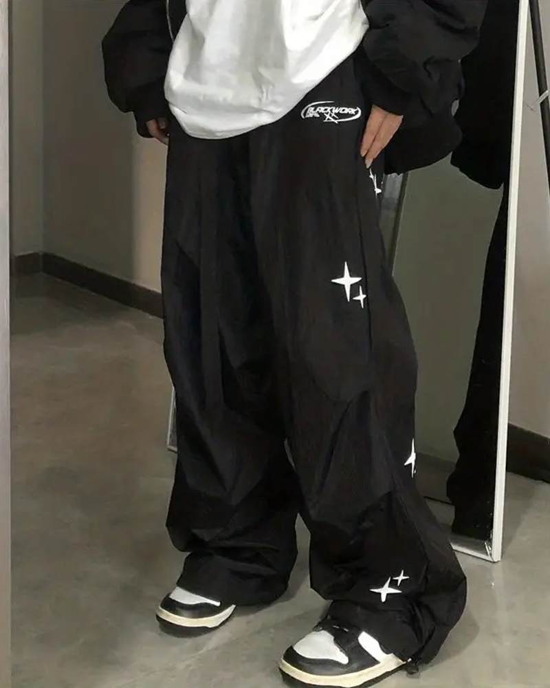 Y2K parachute pants