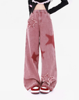 Pink baggy jeans