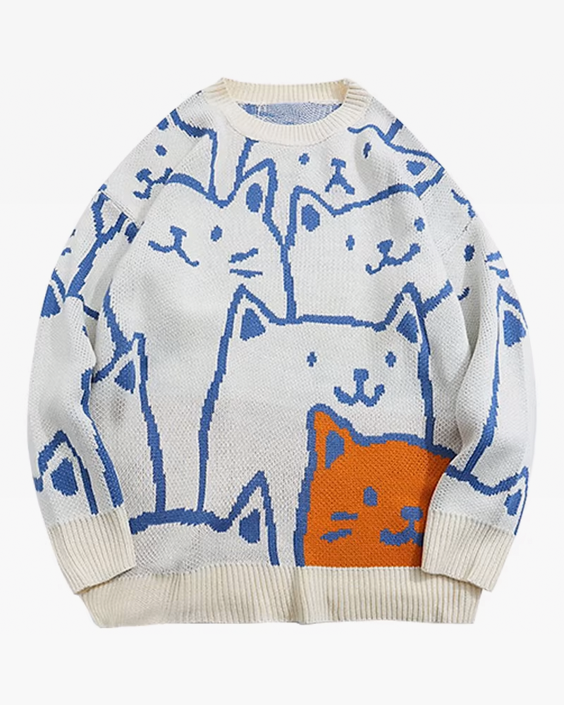 Pull with female cat motif