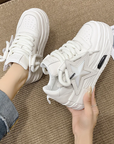 White sneakers with thick sole