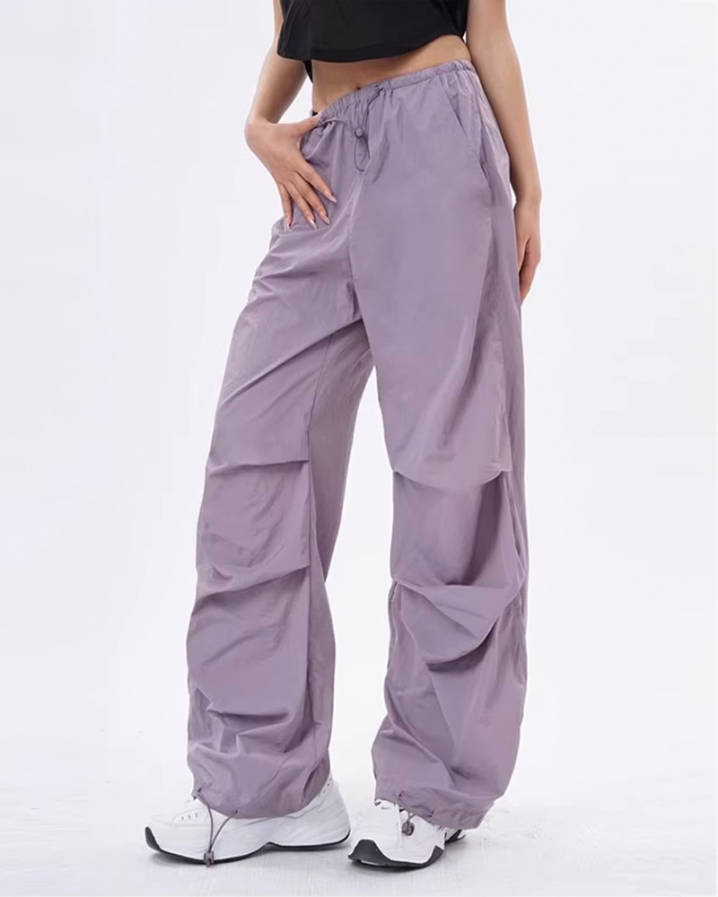 Purple parachute pants