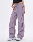 Purple parachute pants