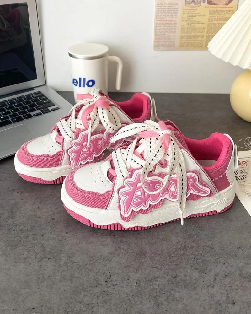 Women&#39;s pink sneakers