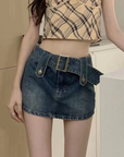 Denim mini skirt