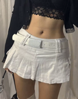 White mini skirt