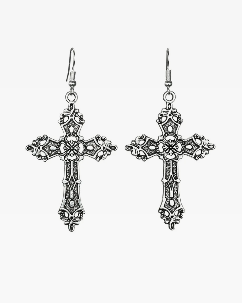 Gothic cross earring