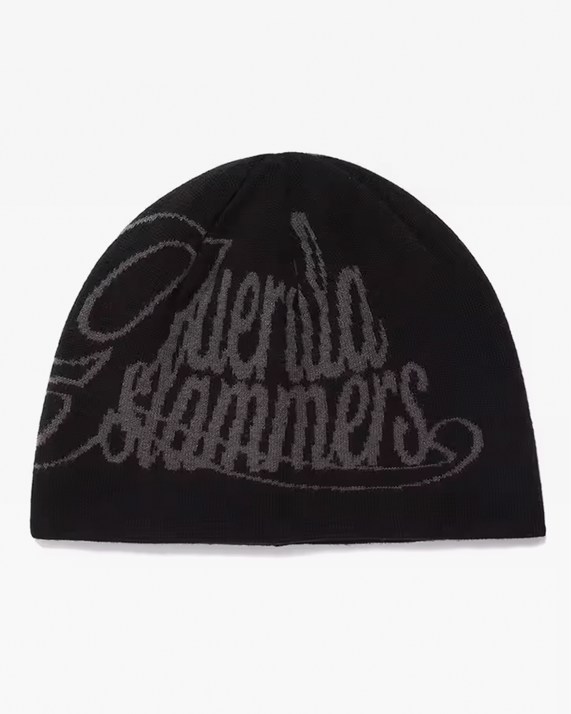 Black streetwear beanie