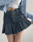 Mini denim skirt