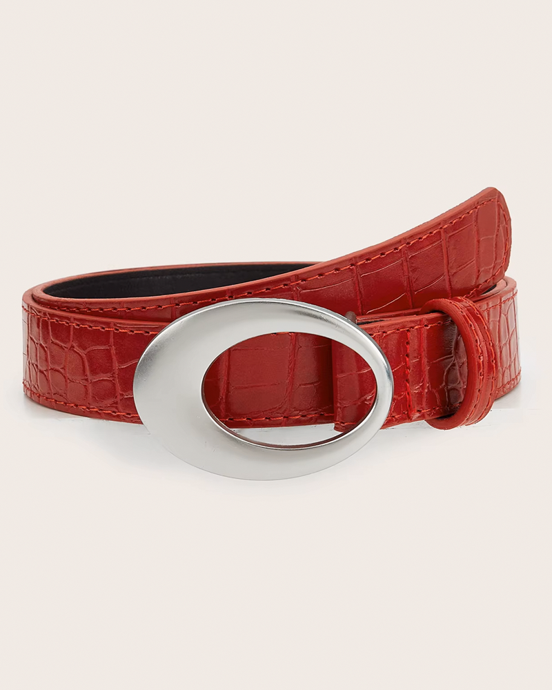 Oval buckle belt