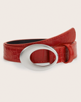 Oval buckle belt