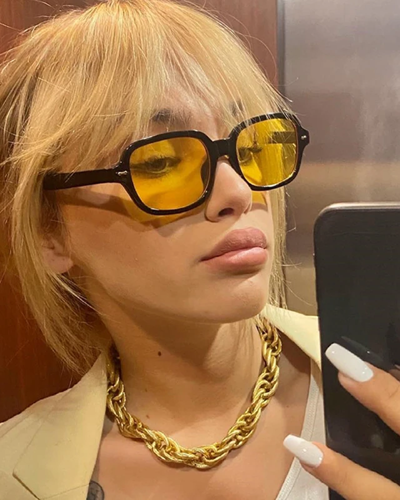 Yellow Glass Sunglasses