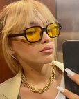 Yellow Glass Sunglasses