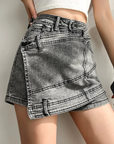 Denim mini skirt