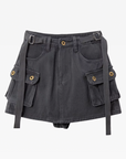 Short cargo skirt