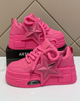 Fuchsia pink women's sneakers