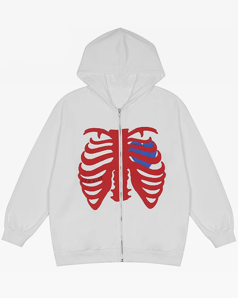 Y2K skeleton hoodie