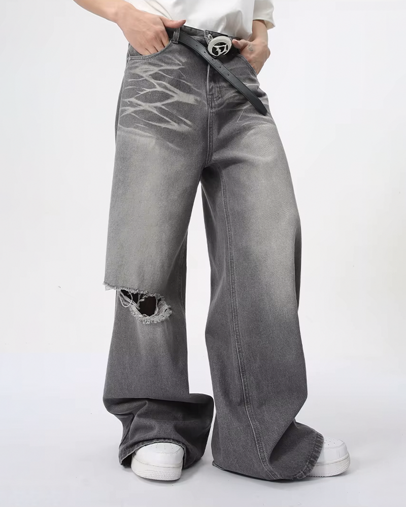 Large gray jeans