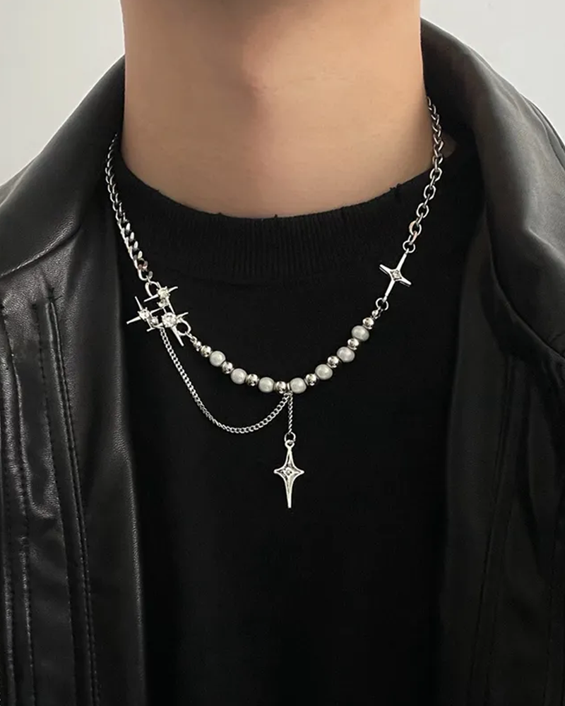 Pearl and Cross Necklace