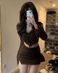 Mini skirt and top set