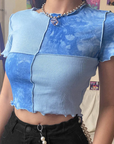 Blue crop top