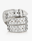 Silver rhinestone belt