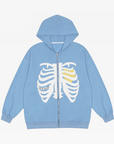 Skeleton Zip-up Sweatshirt