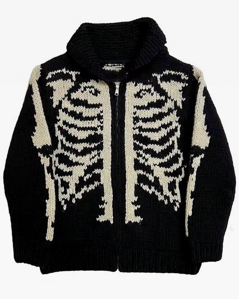 Skeleton zip-up hoodie