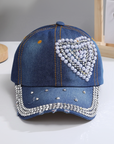 Heart rhinestone cap