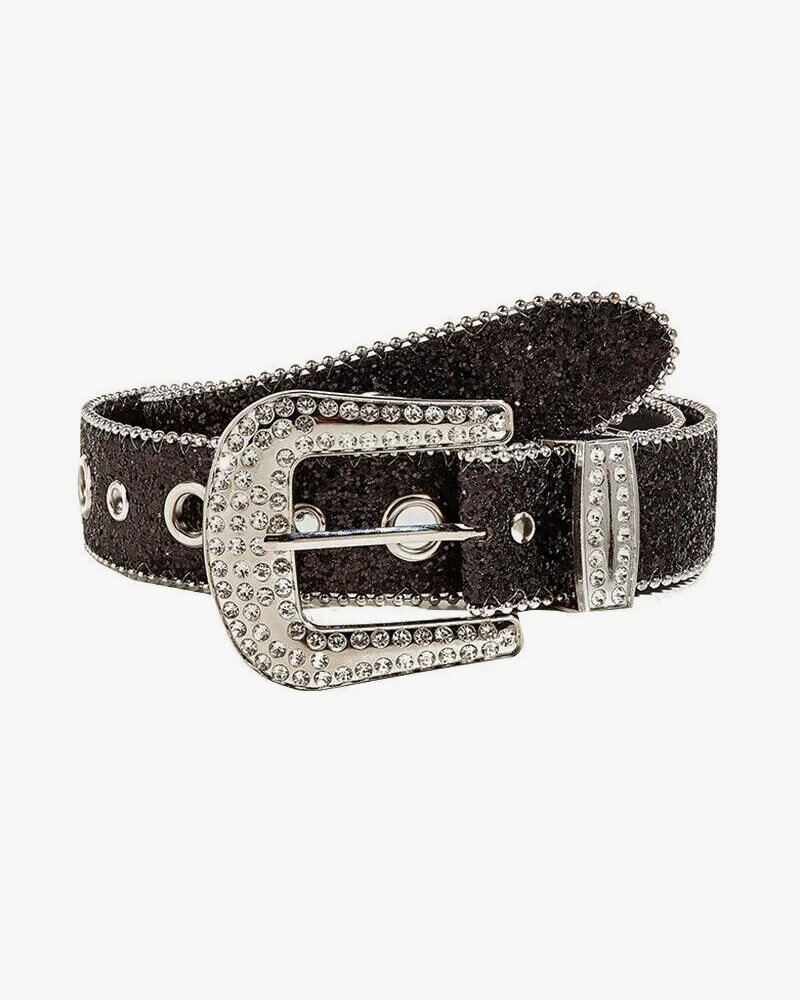 Black rhinestone belt