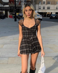 Mini checkered dress