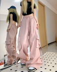 Pink parachute pants