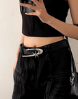 Star buckle belt for women