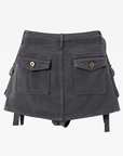 Short cargo skirt