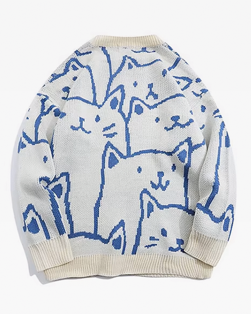 Pull with female cat motif