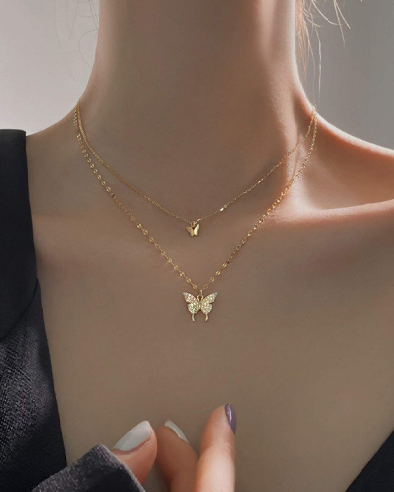 Butterfly pendant necklace