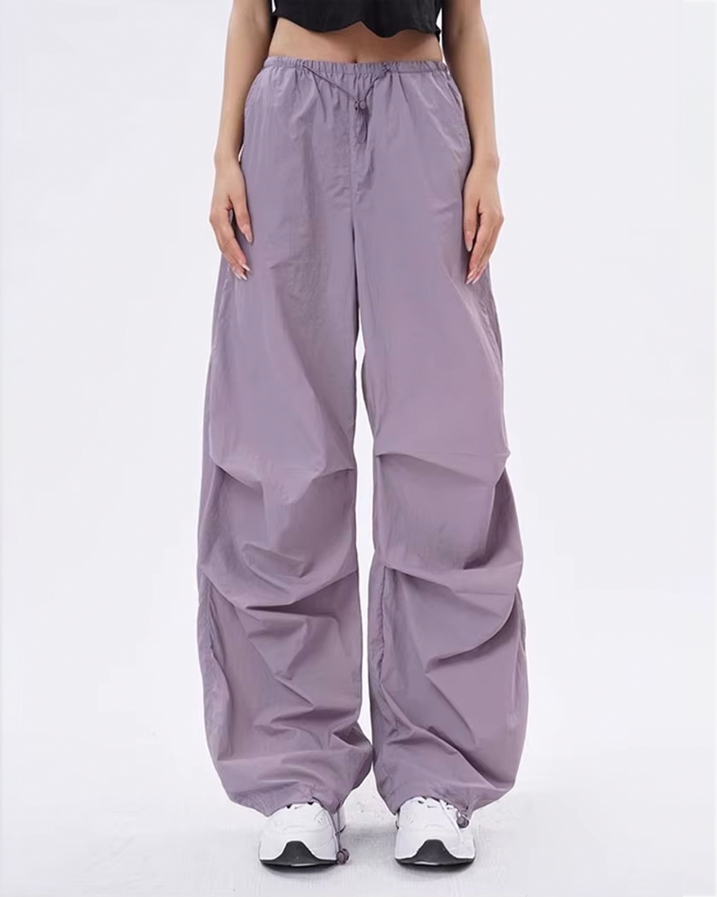 Purple parachute pants