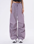 Purple parachute pants