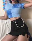 Blue crop top