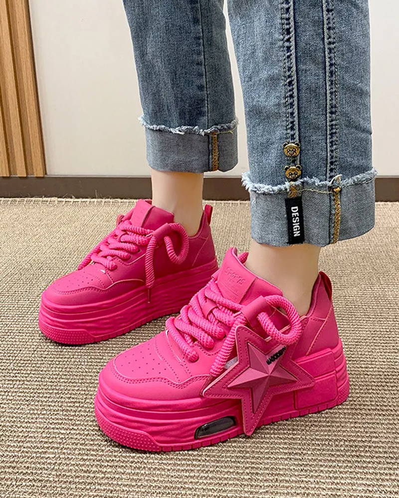 Fuchsia pink women&#39;s sneakers