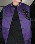 Violet varsity jacket