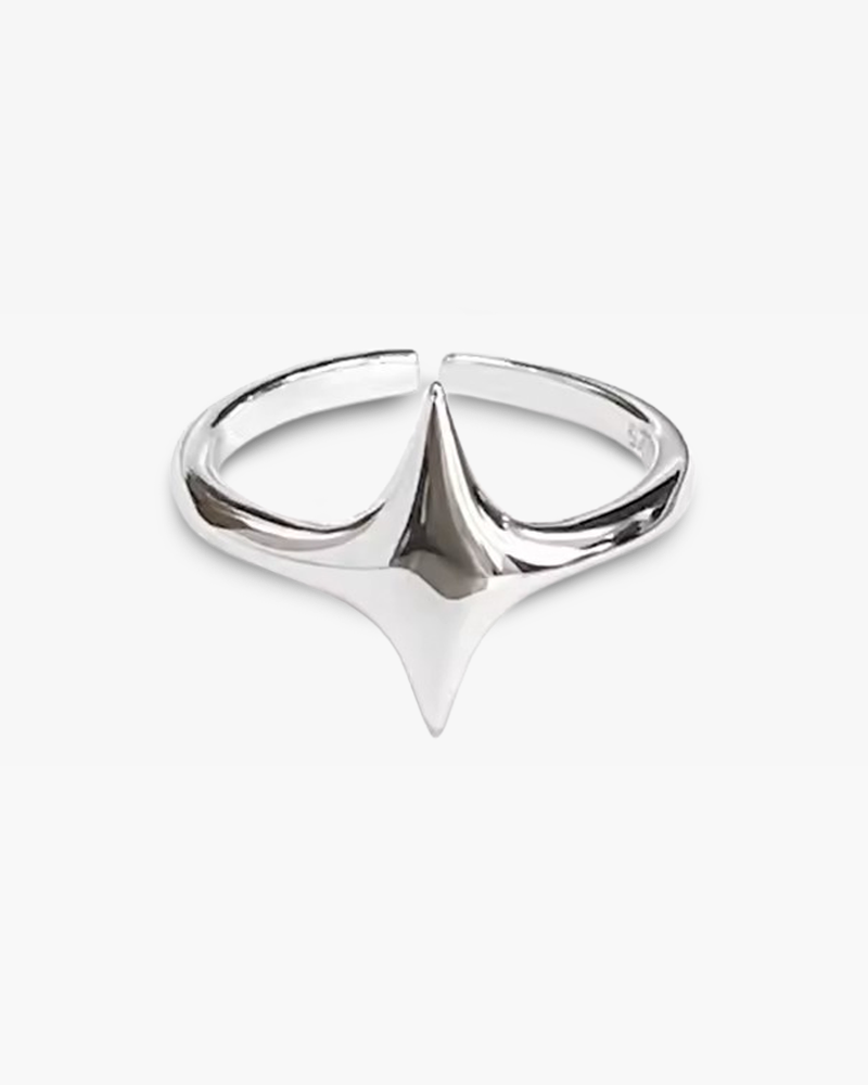 Silver star ring