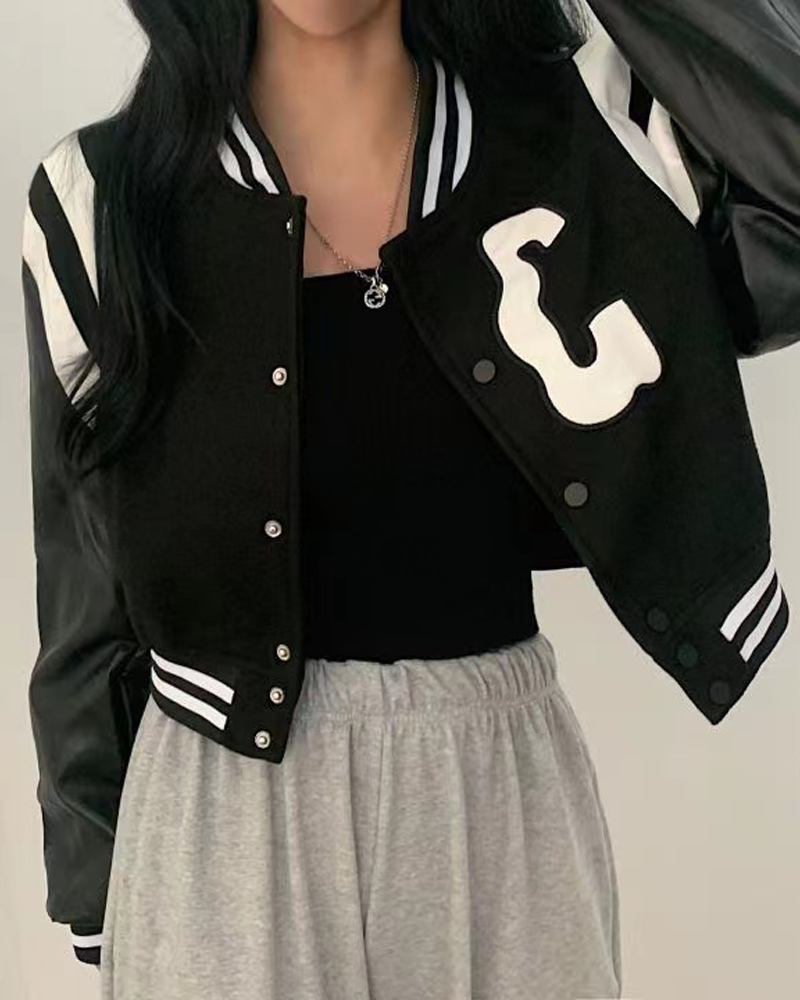 Varsity crop jacket