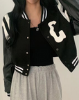 Varsity crop jacket