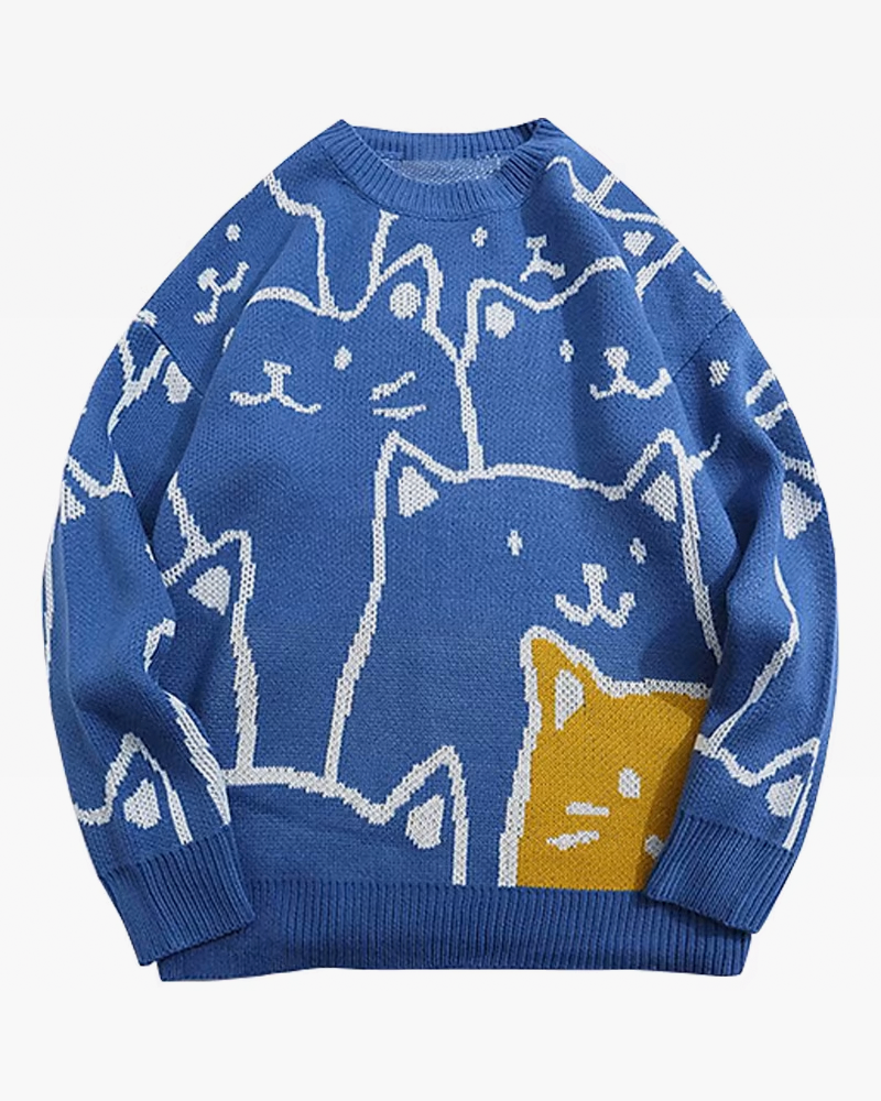 Pull with female cat motif