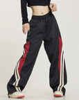 Black and red jogging pants