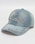 Women's rhinestone cap