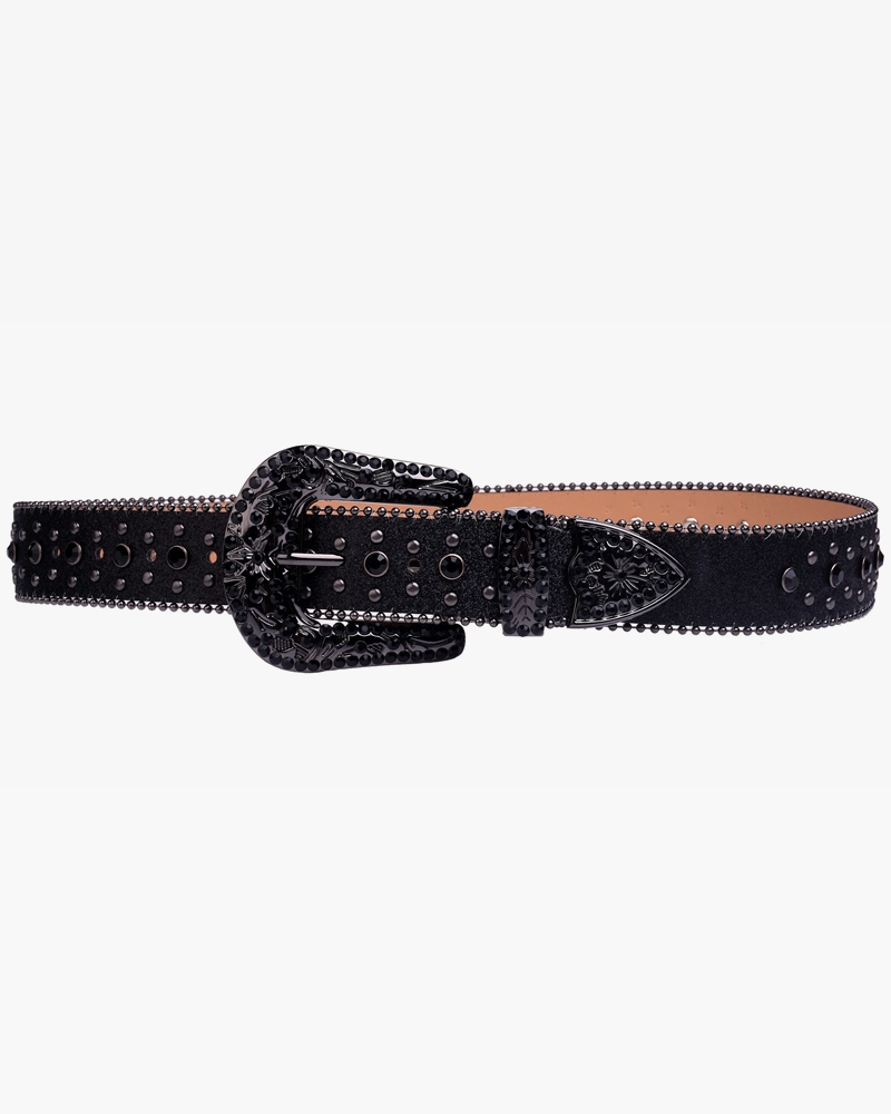 Black Rhinestone Belt